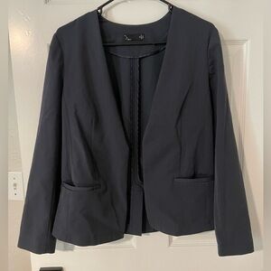 Noir Women's Black Open Front Flap Detail Hi Low Casual Blazer nwot‎